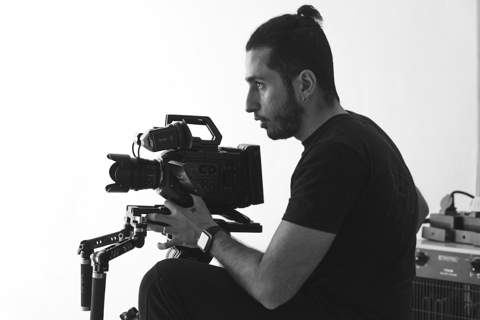 Cinema production camera on set